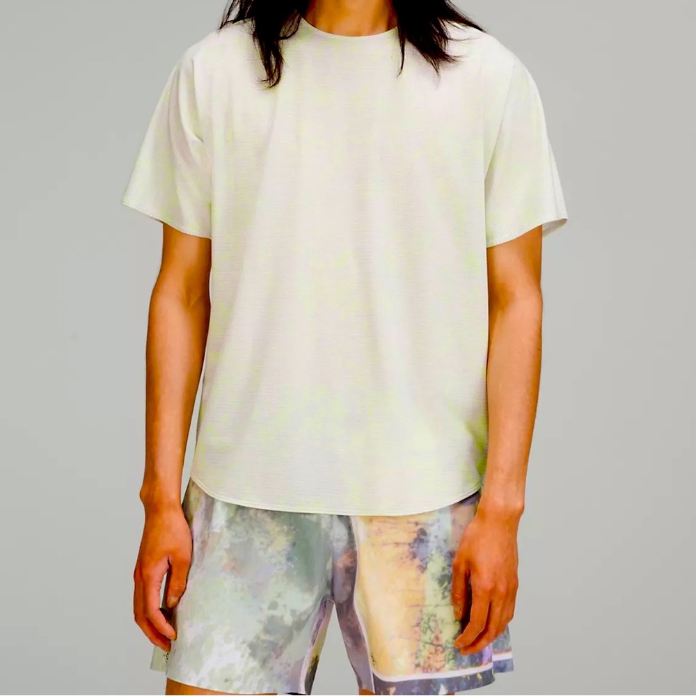 Lululemon Lab Logo Running Training Gym Relaxed Breathable Short Sleeve T-Shirt